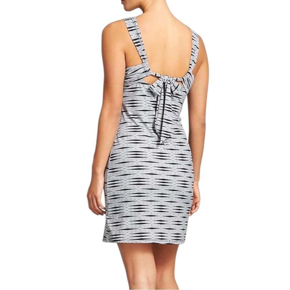 Athleta Kiki Halter Swim Dress Size Small Black Gray Stretch - Picture 7 of 7